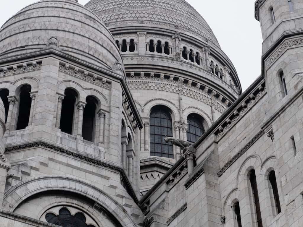 Close-up of the architecture of Paris Cathedral