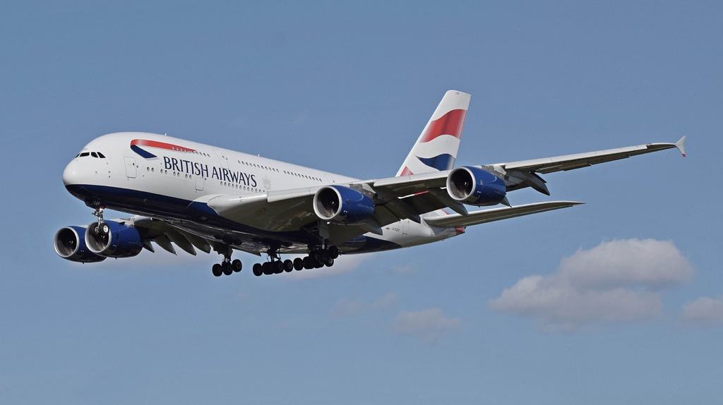 A British Airways jet landing