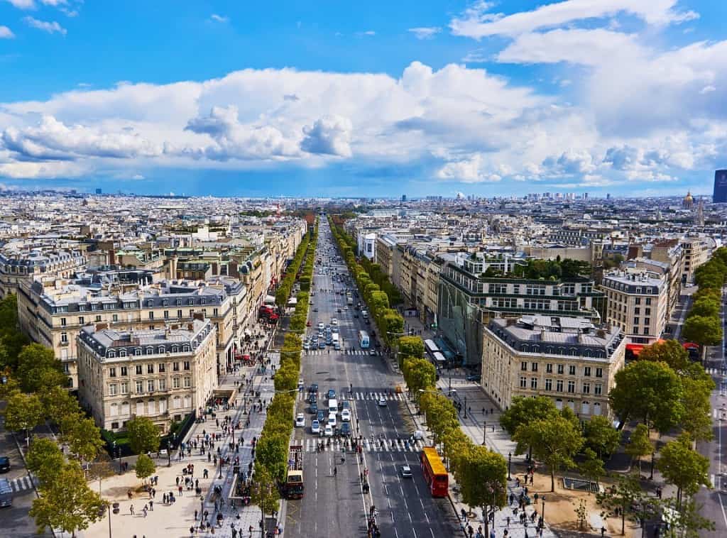 Champs elysees from above