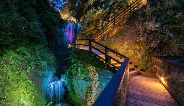 A nighttime walk through Shanklin Chine