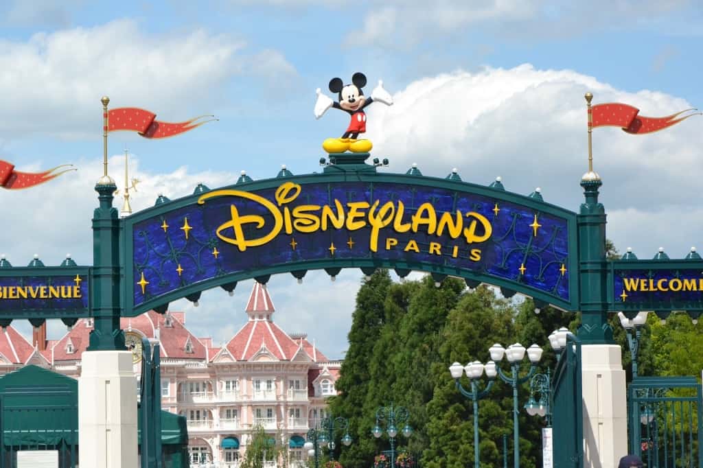 The entrance gate to Disneyland Paris