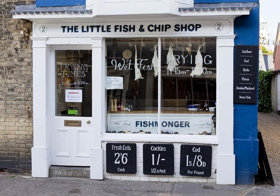 Traditional fish and chips in Southwold