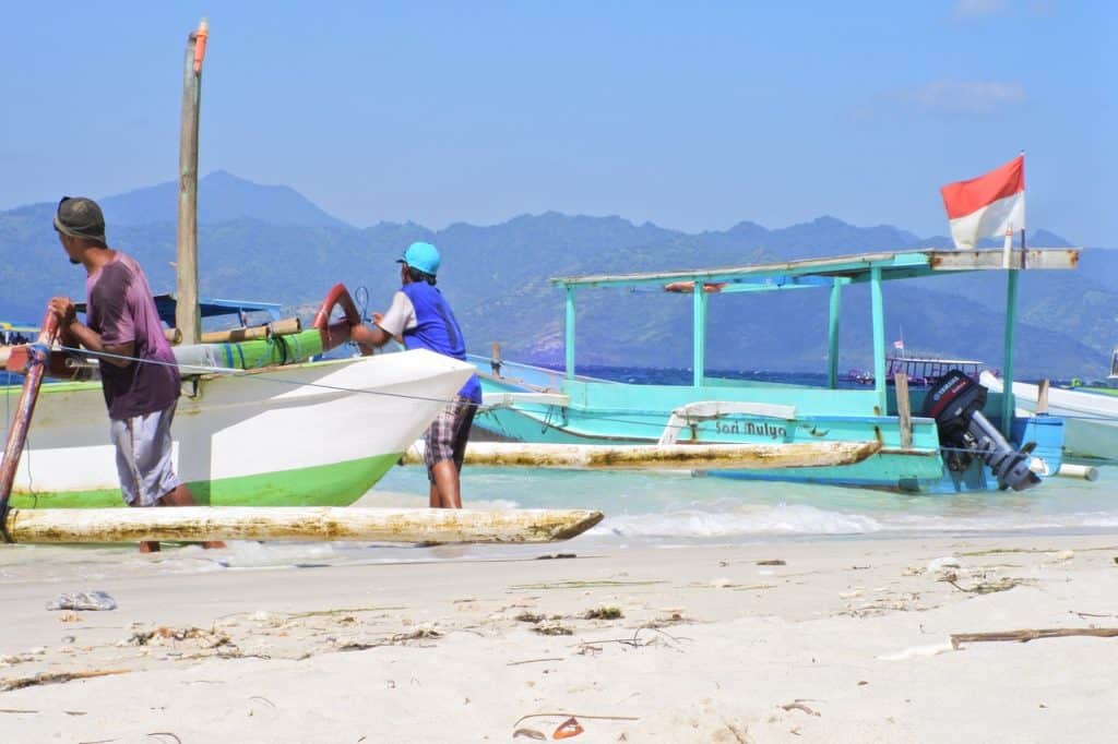 Lombok beach in Indonesia