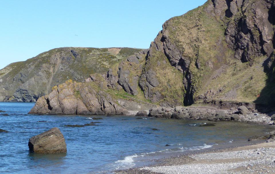 A rock formation in Gardenstown