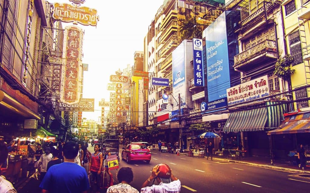 A street scene in Bangkok