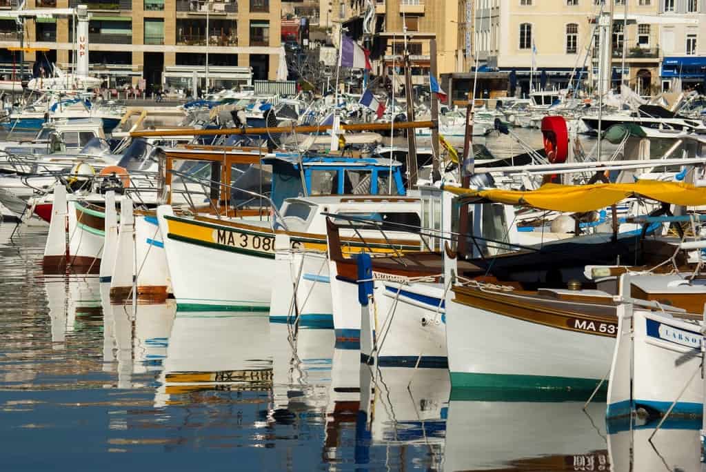 Traditional boats in Marseille port