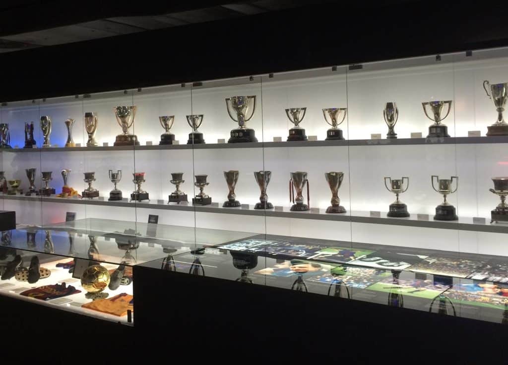 The FC Barcelona trophy room