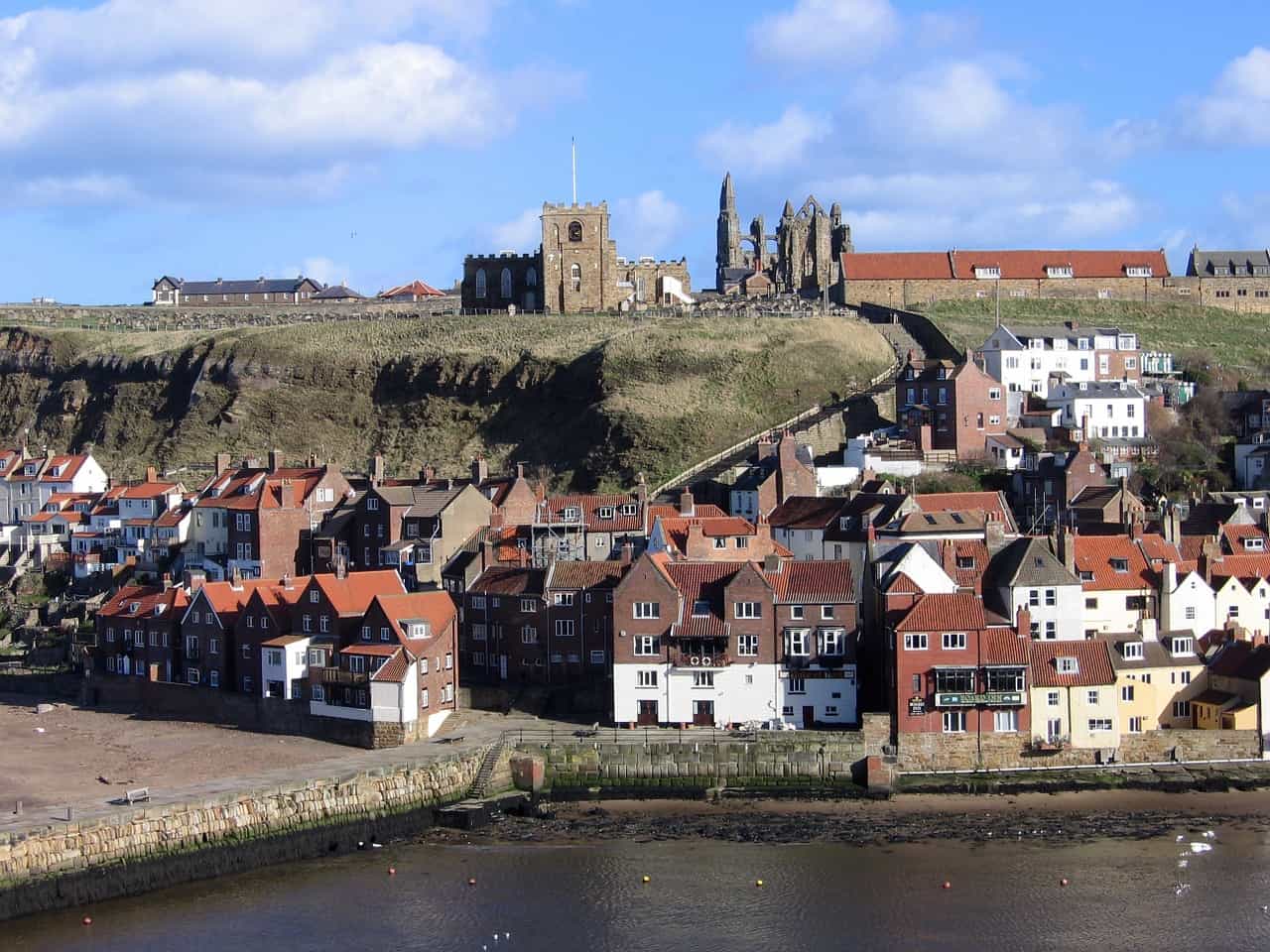 Whitby village and Abbey