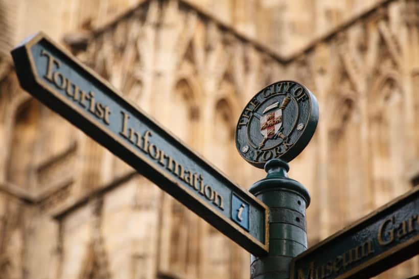 The city of York signpost