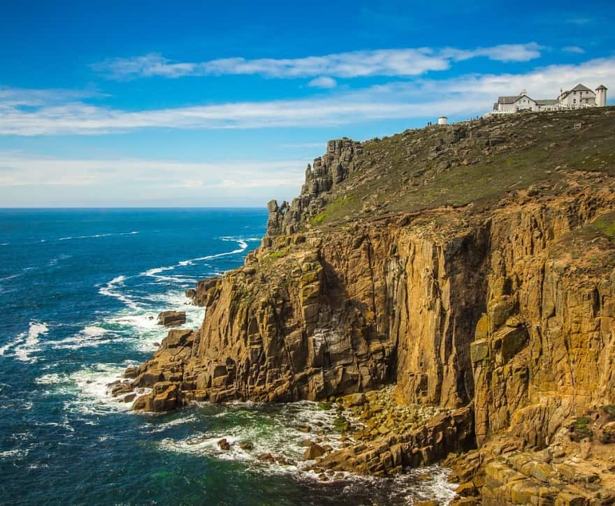 Cliffs at Land's End in Cornwall, England