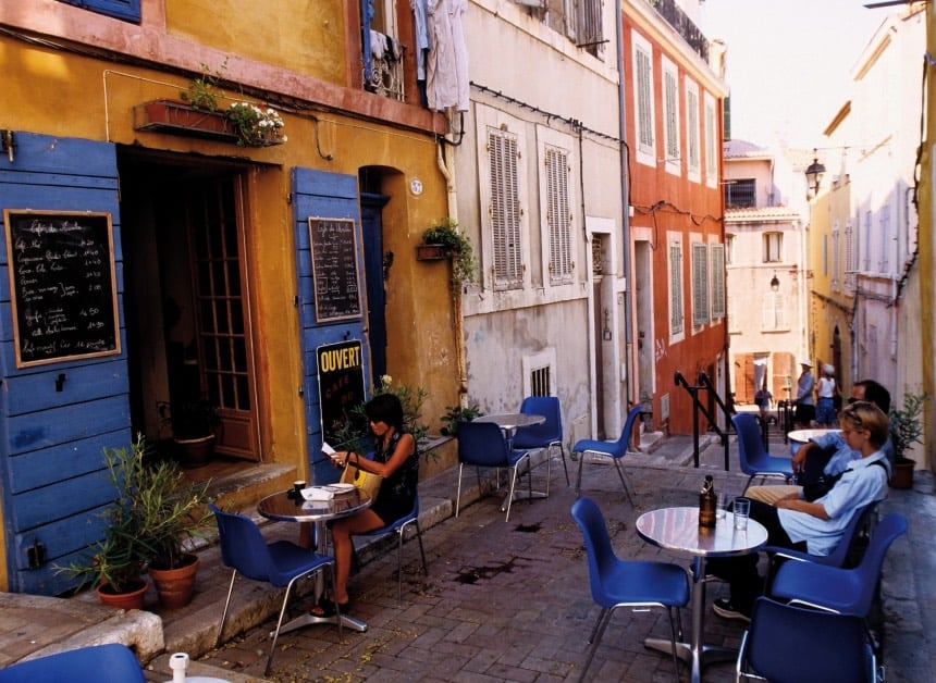 Panier street scene in Marseille